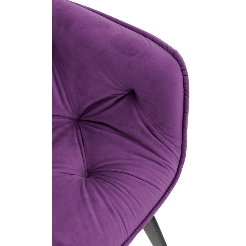 Chaise en velours Tanna violet