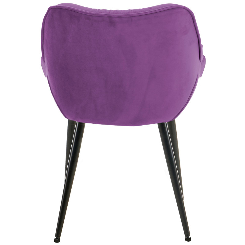 Fauteuil Tanna, velours, violet