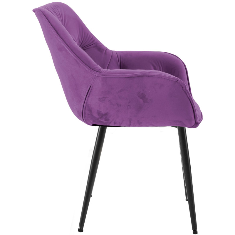 Chaise en velours Tanna violet