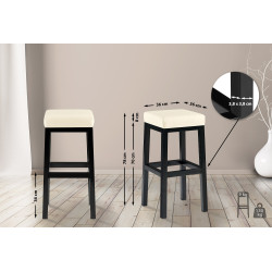 Tabouret de bar Taylor B80 crème