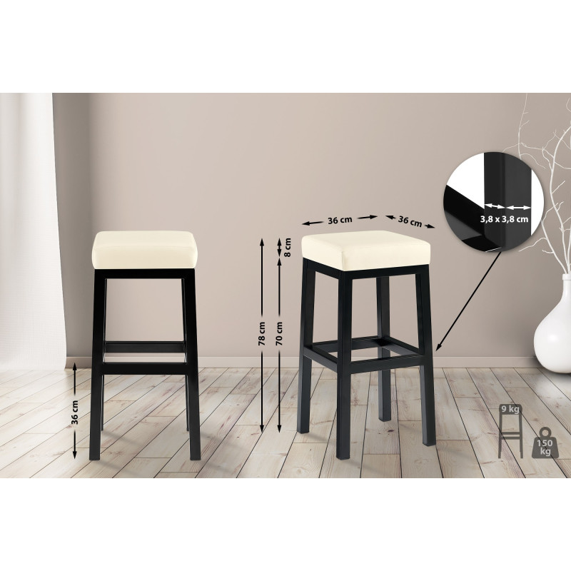 Tabouret de bar Taylor B80 crème