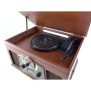 INOVALLEY RETRO10E-BTH-N - Chaîne Hi-fi rétro - Connectivité bluetooth, USB, Vinyles, CD, K7 audio, Radio FM, Aux-In - Bois viei