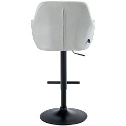 Tabouret de bar Natoma en velours crème