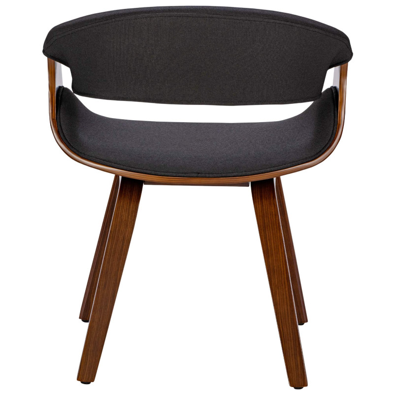 Chaise de salle à manger Foley en tissu noyer/noir