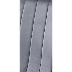 Lot de 4 chaises en velours Dijon gris foncé