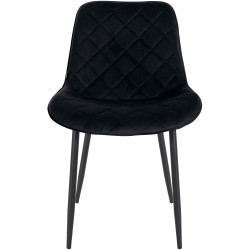 Ensemble de 4 fauteuils Springs en velours noir