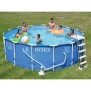 Kit Piscine hors sol tubulaire INTEX - Metal Frame - 457 x 122 cm - Ronde (Pompe, bâche, tapis de sol, échelle) - 28242NP