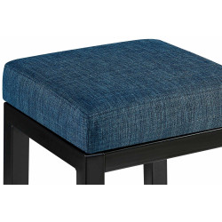 Tabouret de bar Taylor B85 en tissu bleu