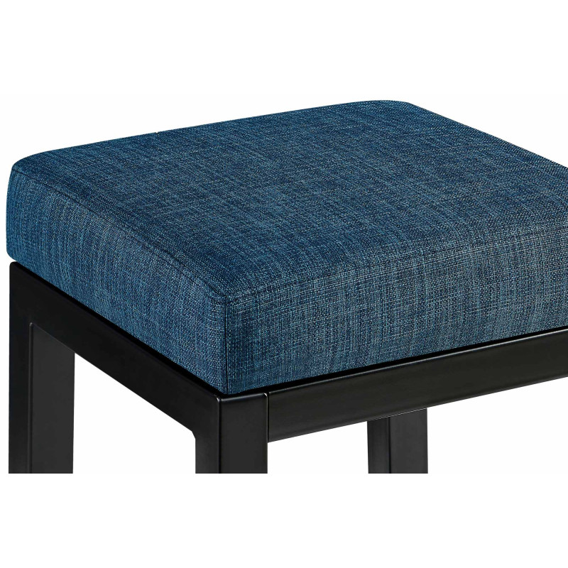Tabouret de bar Taylor B85 en tissu bleu