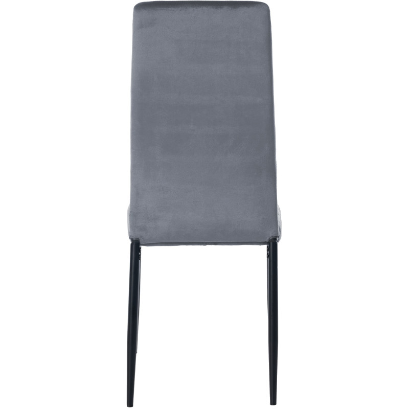 Ensemble de 4 chaises de salle à manger Mayfair en velours gris clair