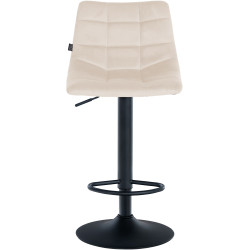 Lot de 2 tabourets de bar Jerry velours crème