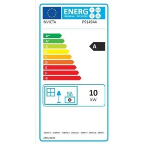 Poele a bois - INVICTA Ode - 10 KW - Fonte - Bûches 25 cm