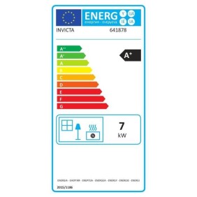 Poele a granulés modulable INVICTA Nola 7 - 7 kW - Rendement 86% - Gris