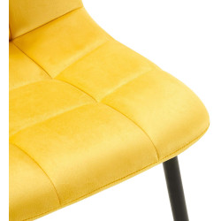 Chaise de salle à manger jaune Antibes