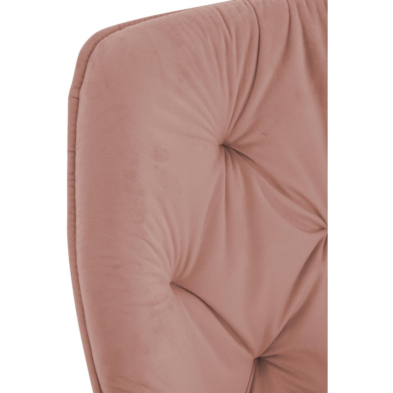 Chaise Tanna en velours rose