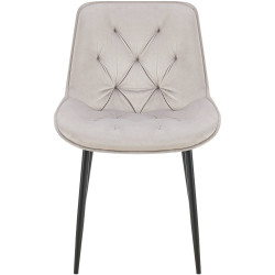 Chaise de salle à manger Wallace en velours gris