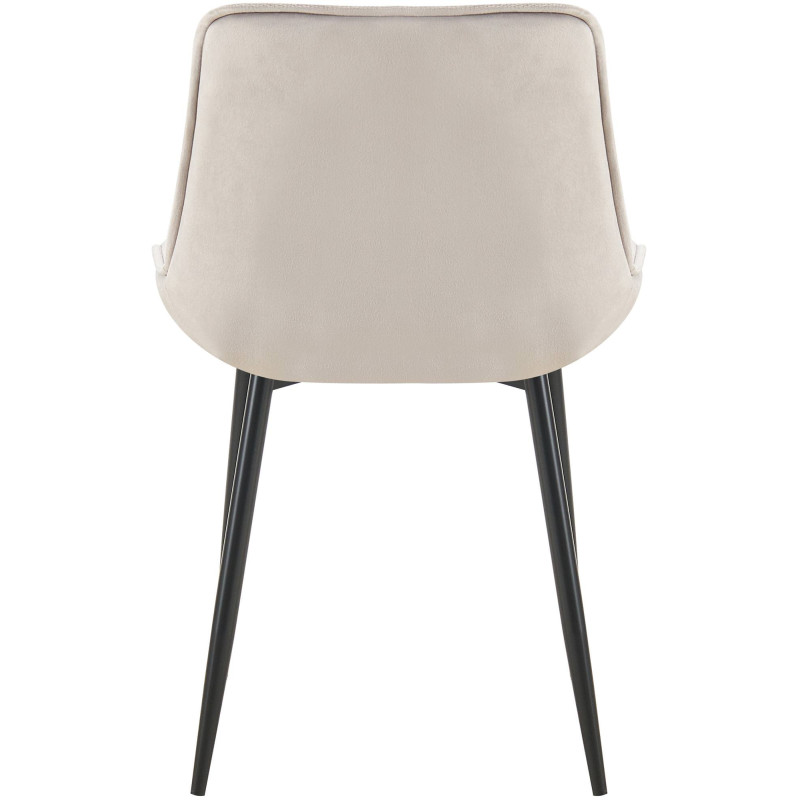 Chaise de salle à manger Wallace en velours gris