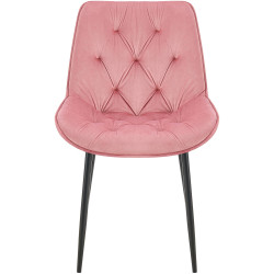 Chaise de salle à manger Wallace en velours rose