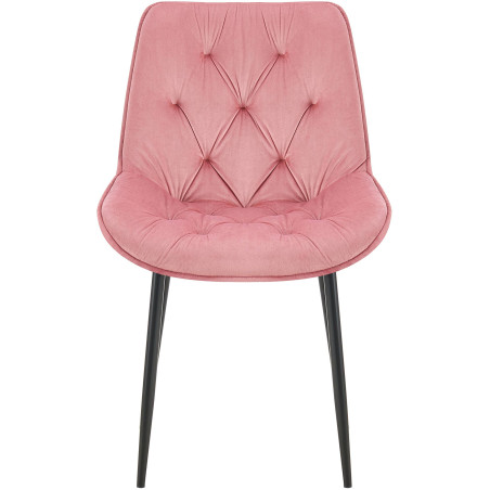Chaise de salle à manger Wallace en velours rose