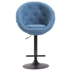 Tabouret de bar London V2 en tissu bleu