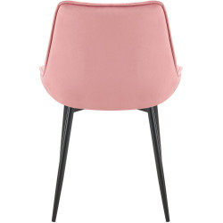 Chaise de salle à manger Wallace en velours rose