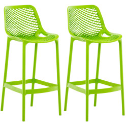 Ensemble de 2 tabourets de bar Air vert