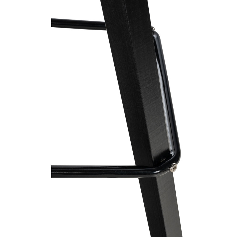 Tabouret de bar Corbin simili cuir carré bleu