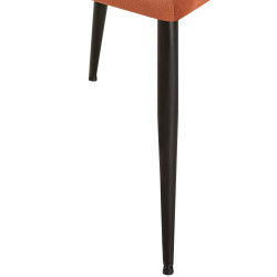 Lot de 2 chaises de salle à manger Emia en velours marron