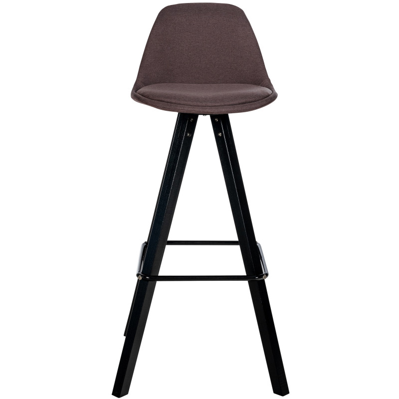 Tabouret de bar Corbin tissu carré brun