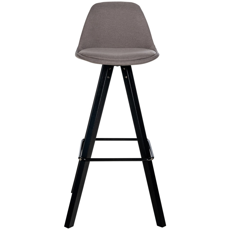 Tabouret de bar Corbin tissu carré taupe