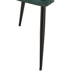 Lot de 2 chaises de salle à manger Emia en velours vert