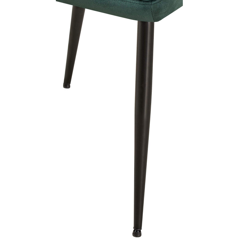 Lot de 2 chaises de salle à manger Emia en velours vert
