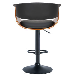 Lot de 2 tabourets de bar Vestal simili cuir noyer/noir