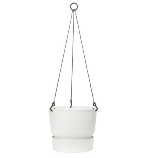 ELHO Pot de fleurs a suspendre Greenville 24 - Extérieur - Ш 23,9 x H 20,3 cm - Blanc