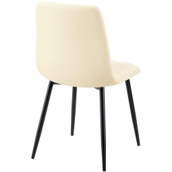 Chaise de salle à manger Antibes, similicuir crème