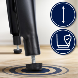 Lot de 2 tabourets de bar Clara noir