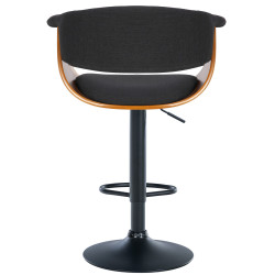 Lot de 2 tabourets de bar en tissu Vestal noyer/noir