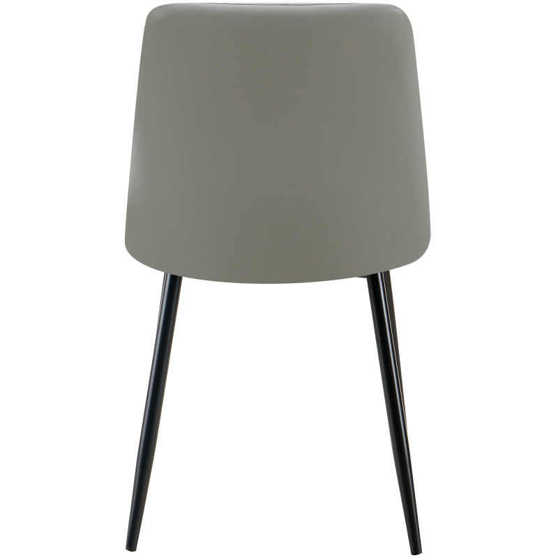 Chaise de salle à manger Antibes, similicuir gris clair