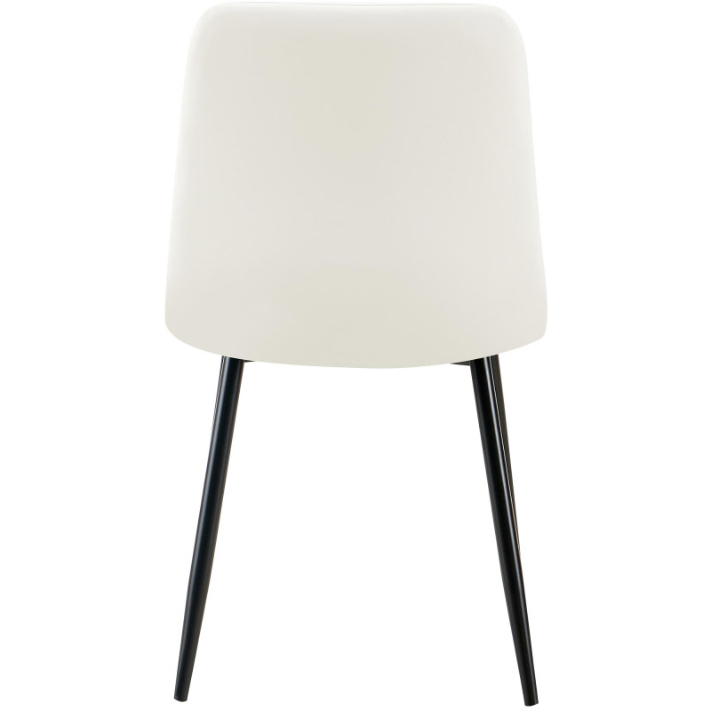 Chaise de salle à manger Antibes, similicuir blanc