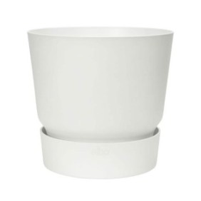 ELHO Pot de fleurs rond Greenville 40 - Extérieur - Ш 39 x H 36,8 cm - Blanc