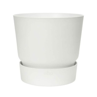 ELHO Pot de fleurs rond Greenville 40 - Extérieur - Ш 39 x H 36,8 cm - Blanc