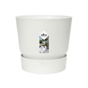 ELHO Pot de fleurs rond Greenville 40 - Extérieur - Ш 39 x H 36,8 cm - Blanc