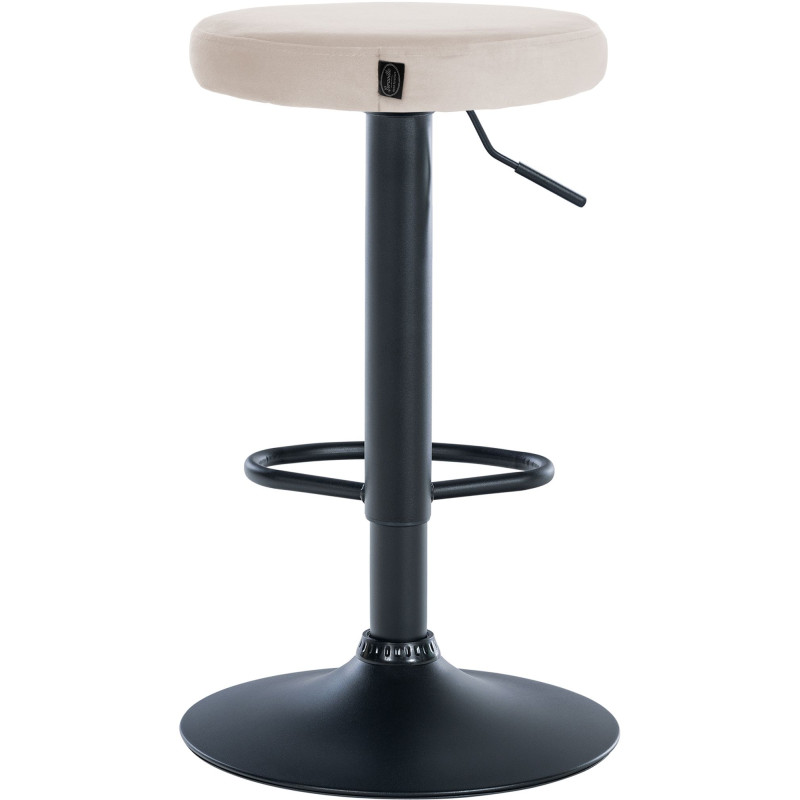Lot de 2 tabourets de bar Ponte velours crème