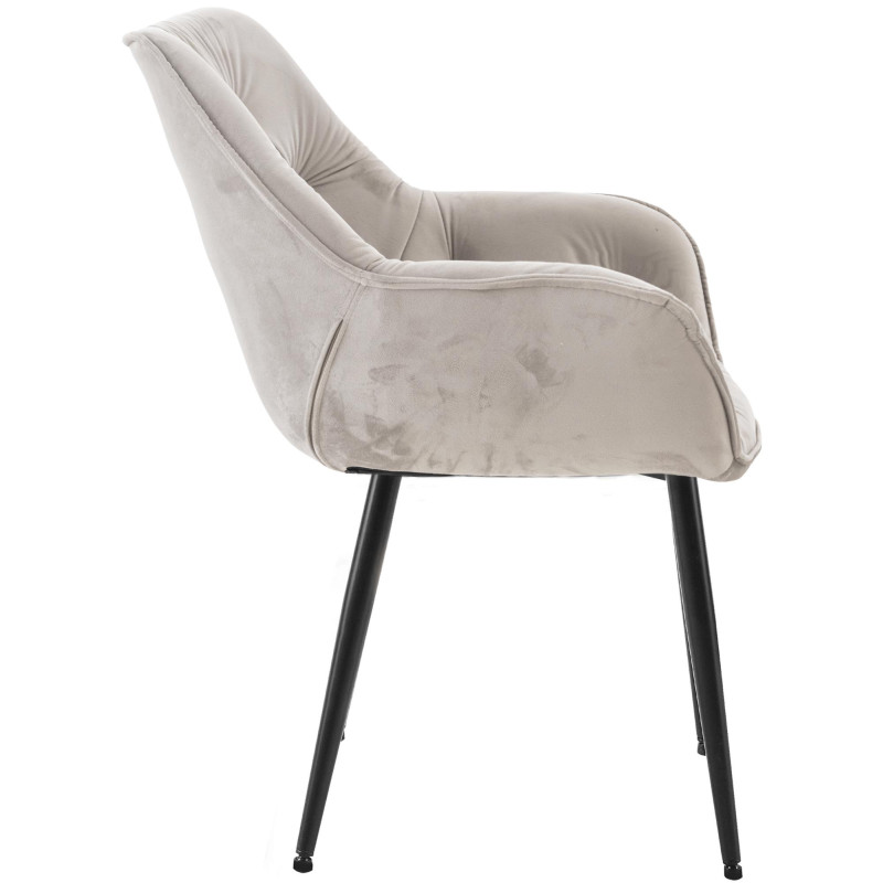 Ensemble de 2 fauteuils Tanna en velours gris