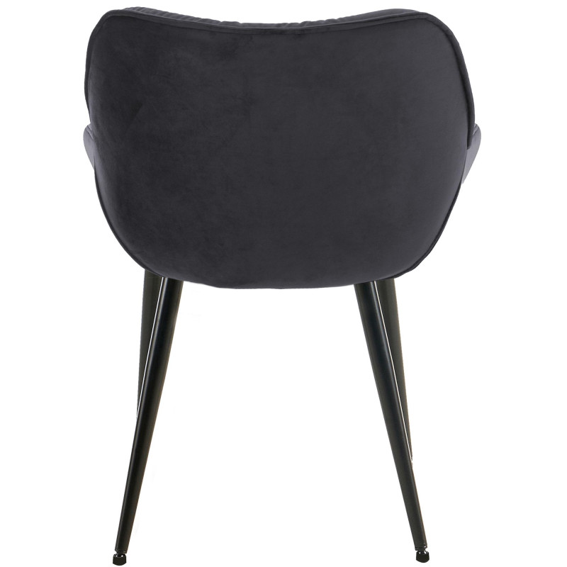 Lot de 2 chaises Tanna en velours noir