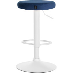 Lot de 2 tabourets de bar Ponte velours bleu