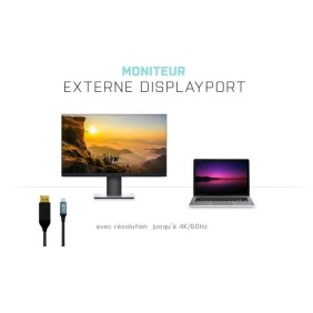 i-tec - USB-C a DisplayPort Câble 4K/60Hz