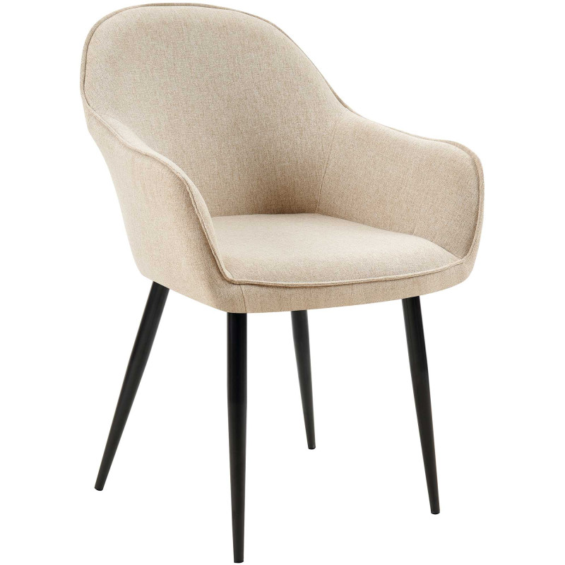 Chaise de salle à manger Boise en tissu taupe