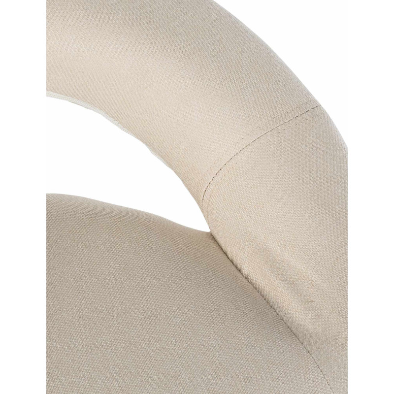 Lot de 2 tabourets de bar Olinda en tissu crème