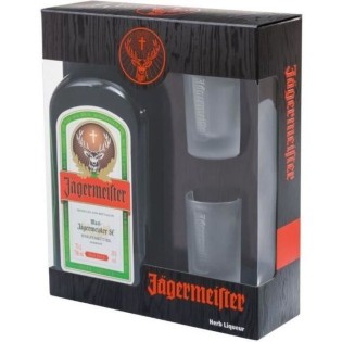 Liqueur Jagermeister - Liqueur herbale - Allemagne - 35%vol - 70cl - Coffret avec 2 verres